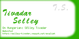 tivadar selley business card